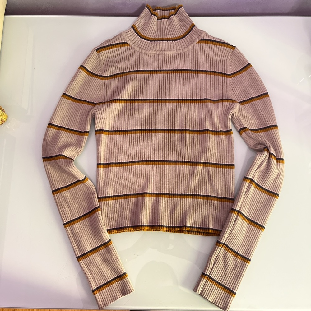 Beige Cropped Turtle Neck, XS, Pink Republic